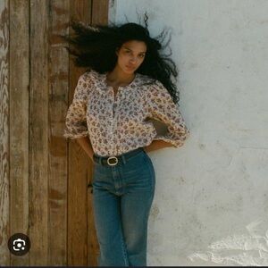 Doen hickory top, burgundy songbird toile